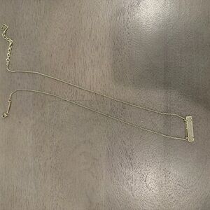 Kendra Scott White Drusy Gold Bar Necklace